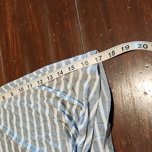 Grey/White Striped Peekaboo Shoulder with Knotted Waist (303) - Picture 5 of 6